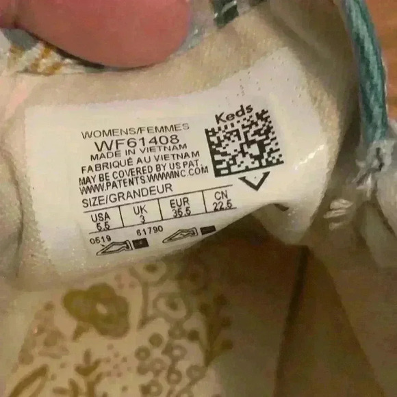 Keds X Rifle Paper Light Blue Garden Party Anchor Sneaker, Womens Size 5.5 - Picture 11 of 14